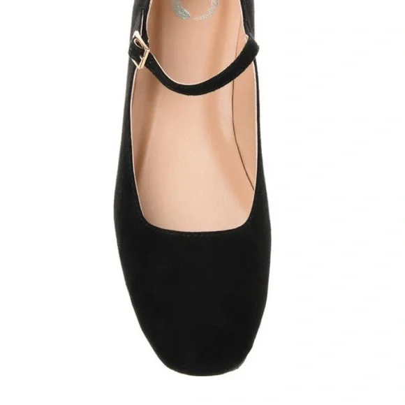 Journee Collection Womens Carrie Buckle Square Toe Mary Jane Flats - Picture 4 of 9
